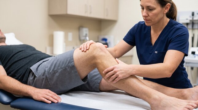 Lachman Test Knee Examination for ACL Injury
