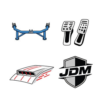 Automotive Parts and Branding Icons.