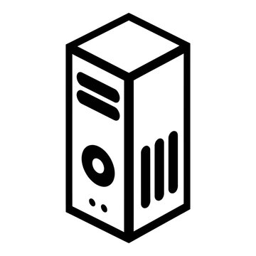 Computer tower with vents and disc drive