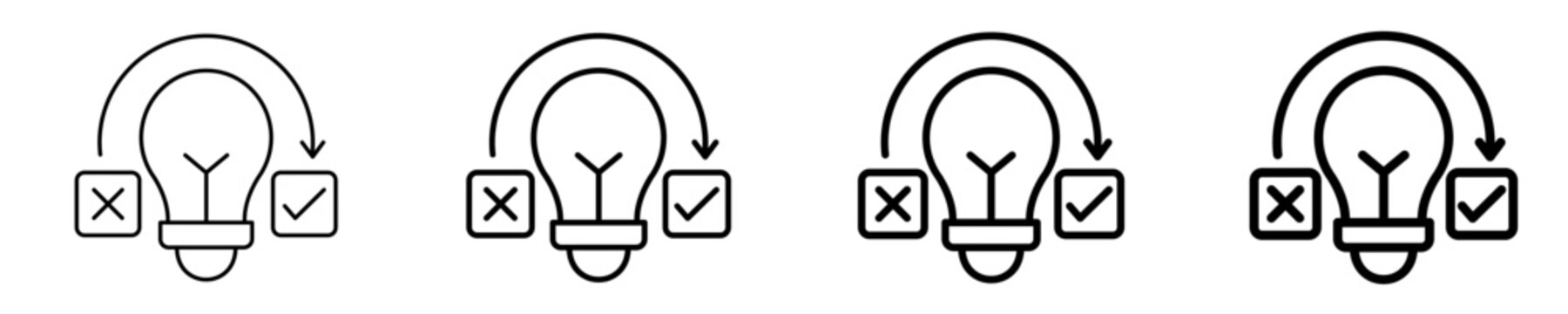 A/B Testing Icon Set Different Style Collection