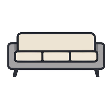 Modern sofa icon