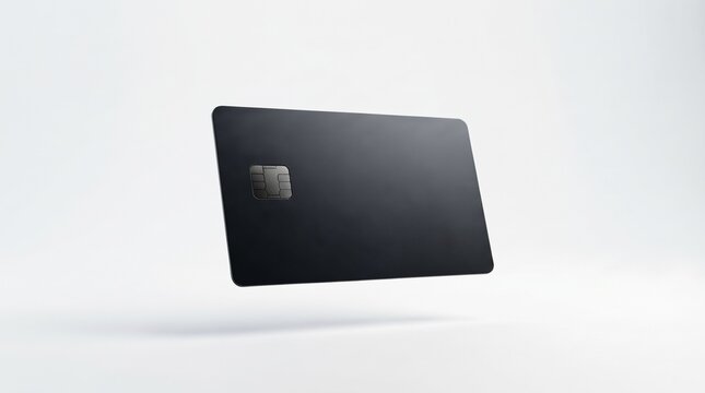 Matte black bank card