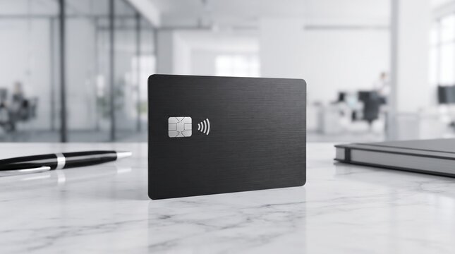 A black metal credit card