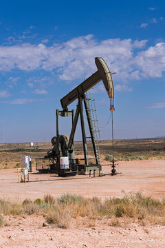 Permian Basin 9-13-2026 Loco Hills NM USAPump jack extracting crude oil from the Permian Basin in SE New Mexico