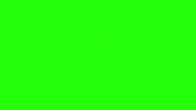 Two Decorative Plus Sign Elements Appearing and Moving Alternately on Green Background