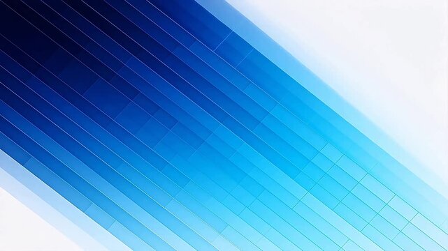 Diagonal geometric blocks with blue gradient rectangles on a clean white background