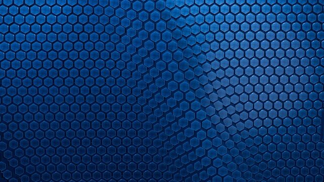 Sapphire Hexagonal Relief Tide Seamless Geometric Loop
