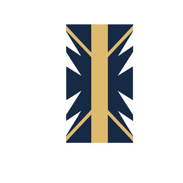 Abstract Union Jack pattern