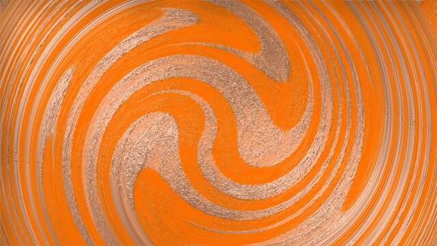 Vibrant orange vortex abstract backdrop with grainy texture effect