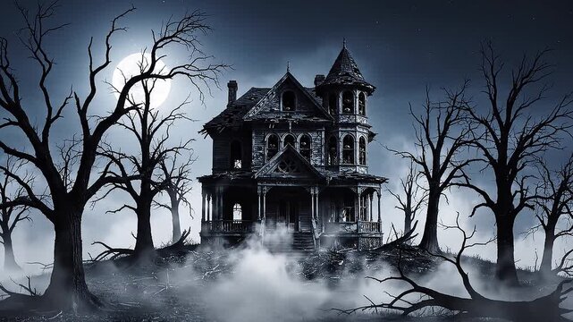 haunted house in the woods