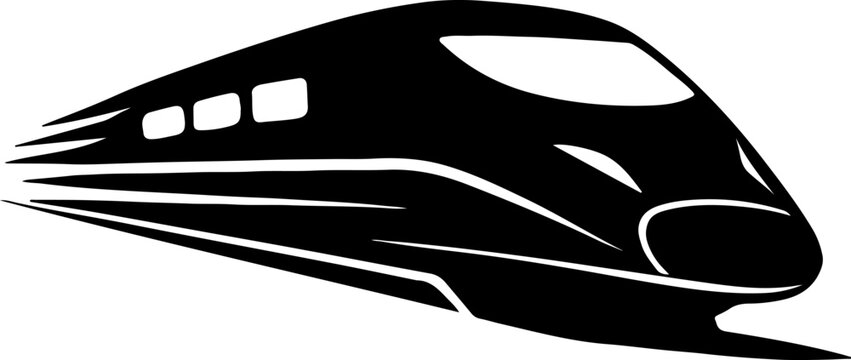 a vector silhoouette design fr a train