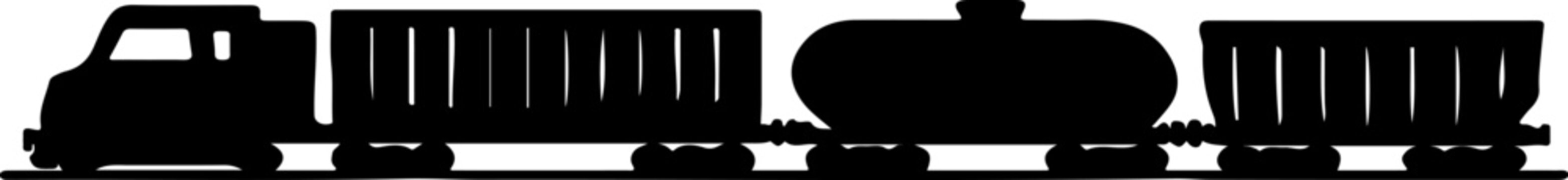 a vector silhoouette design fr a train