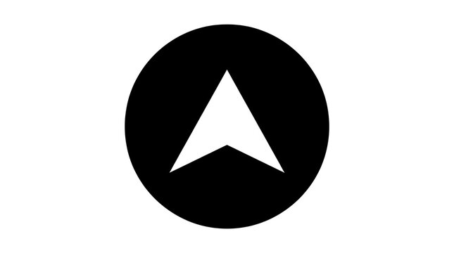 Minimalist upward pointing triangle arrow icon