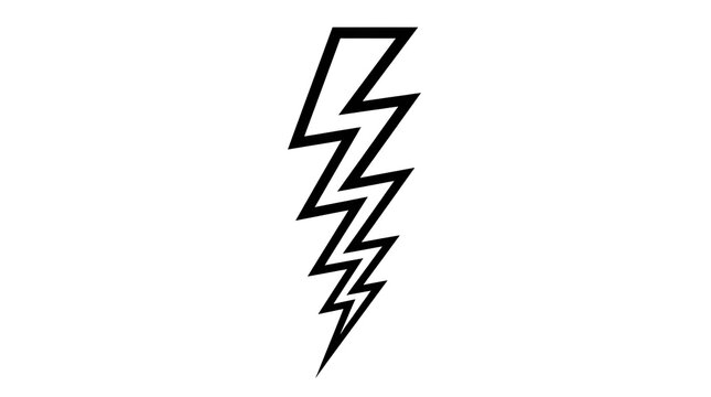 Jagged lightning bolt power silhouette.