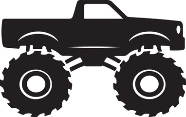 Monster Truck Vector Silhouette Illustration © FREE LANCER 2.0