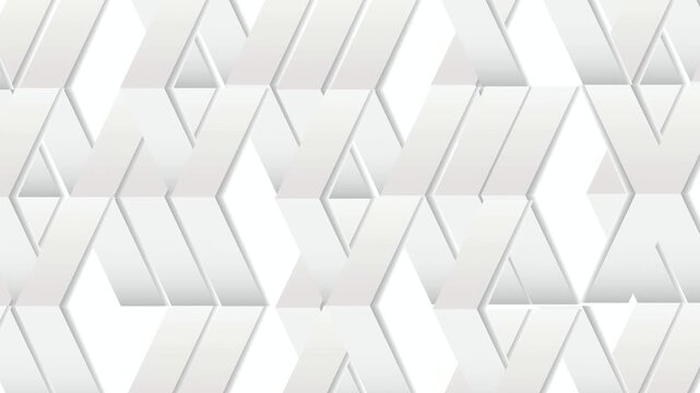 Geometric Abstract White Ribbon Pattern 4K