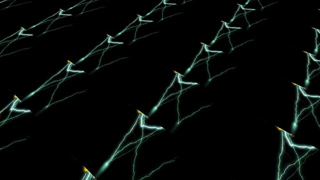 High voltage electricity conceptual abstract background 4K