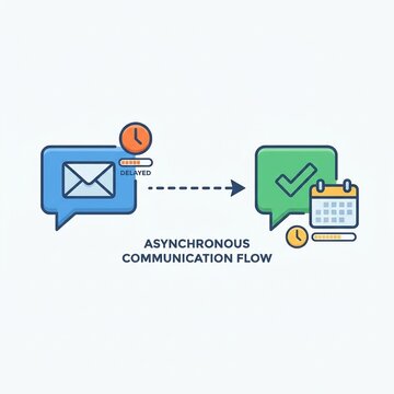Asynchronous Messaging Icons Visualization for Communication Technology