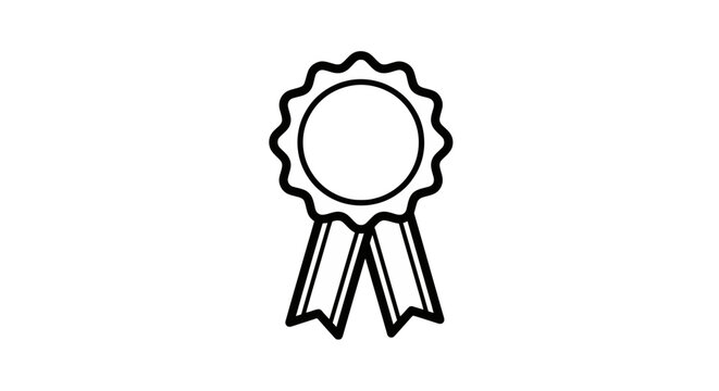 Award Ribbon Icon Symbol.