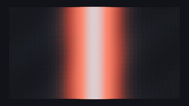 Glowing vertical strip of vibrant coral light beaming across a dark obsidian textured surface creating a visual contrast between deep shadows and intense luminescence for creative digital