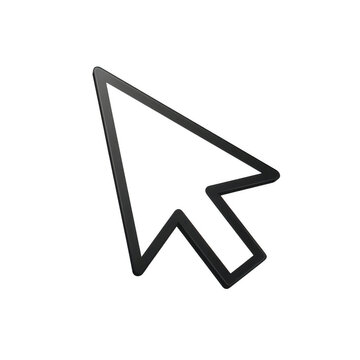 Computer mouse cursor arrow icon isolated on white background for web design