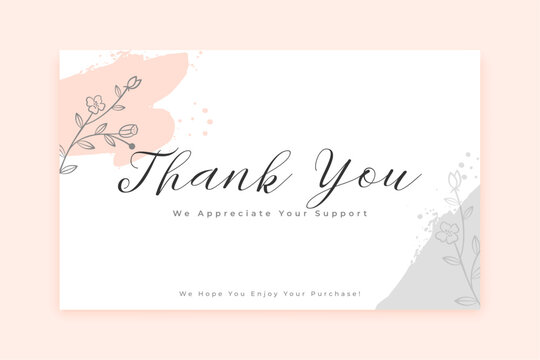 beautiful simple thank you for shopping template design