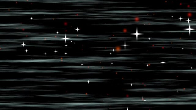 Futuristic abstract space flight loop with twinkling white stars, cyan speed lines, and cosmic travel night sky background in 4K resolution.