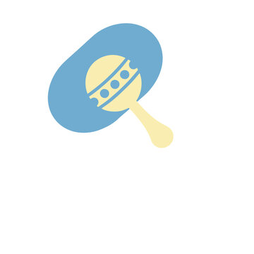 Baby rattle icon