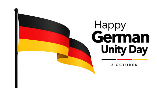 German Unity Day 3 October Modern Flag Celebration Graphic