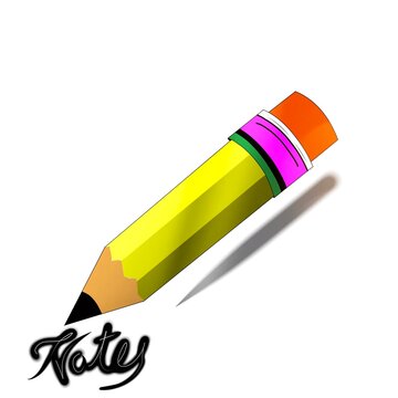 vector illustration of a pencil