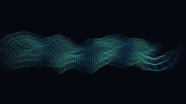 Evolving blue data lattice network topology motion background