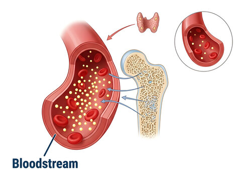 Cross-section of tooth showing bloodstream and nerve isolated on transparent background