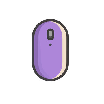 Purple computer mouse icon