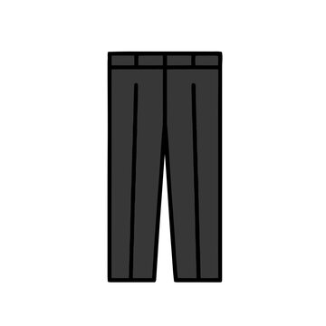 Illustration of dark gray trousers