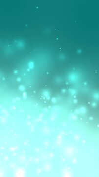 Foggy teal gradient filled with shimmering light dots
