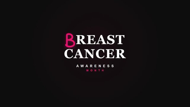 Breast cancer awareness month minimalist typography design social media healthcare campaign awareness support background asset