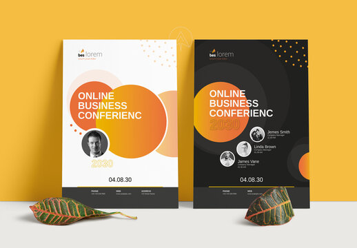 Online Business Conference Flyer Template