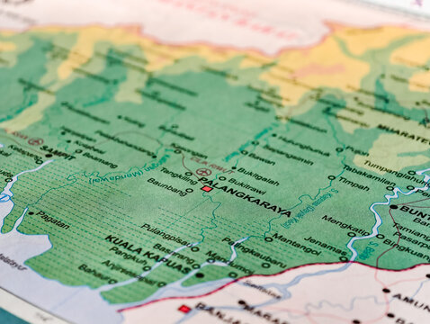 Map of Palangkaraya City in Central Kalimantan