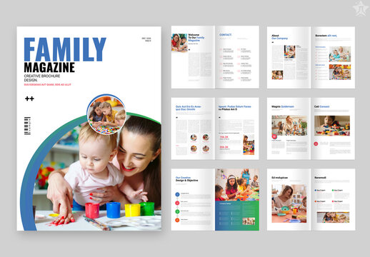 Family Magazine Template