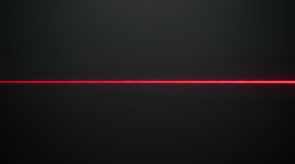 Obraz premium Minimalist red line on black background