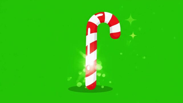Christmas peppermint candy stick loop animation element