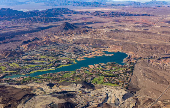 Lake Mead and Desert Communities from the Air
