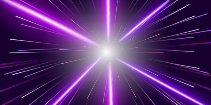 High speed. Radial motion blur background. Vector illustration