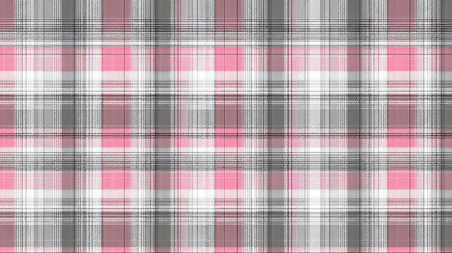 Pink and Gray Plaid Pattern Texture