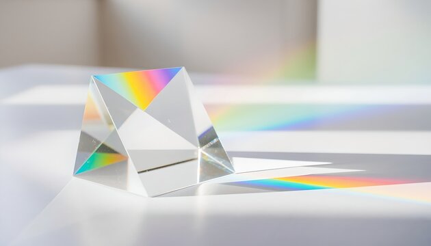 Rainbow Prism Casting Vibrant Light
