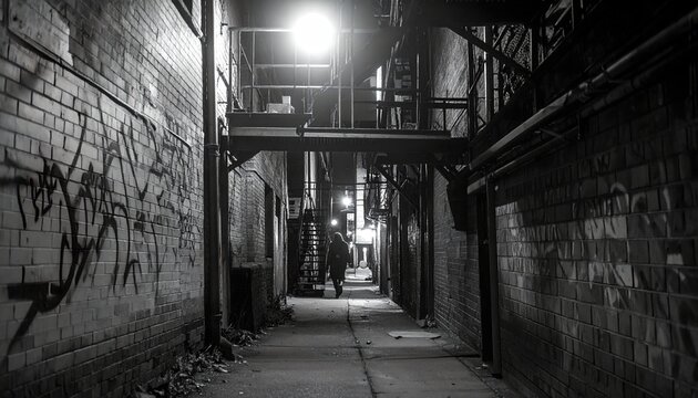 Silent Walk Through Gritty Urban