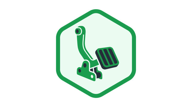 Car Accelerator Pedal Icon Isolated