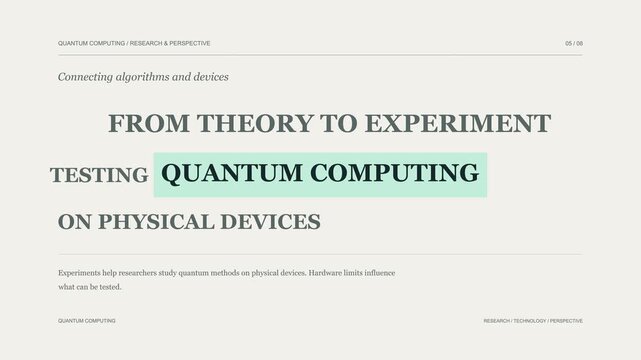 Quantum Computing Highlighted Headline Typography with Rapid Editorial Match Cuts