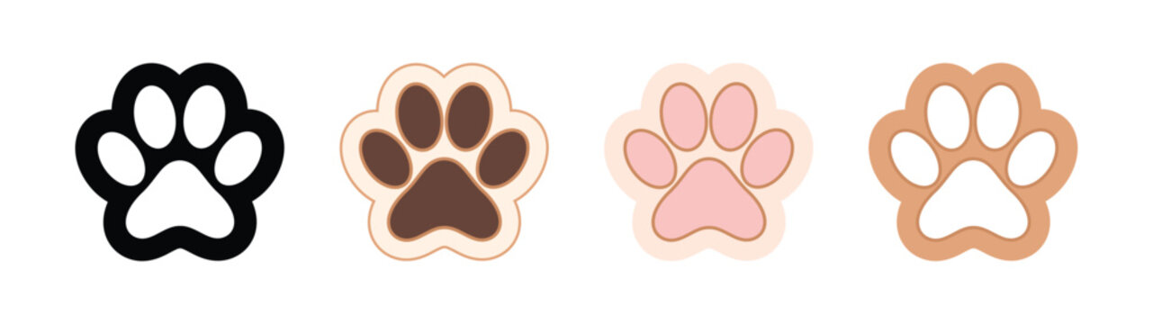 A delightful collection of diverse animal paw prints showcasing the unique beauty and patterns found
