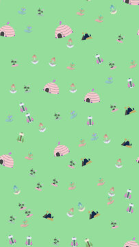 Nature and Eco Icons Pattern